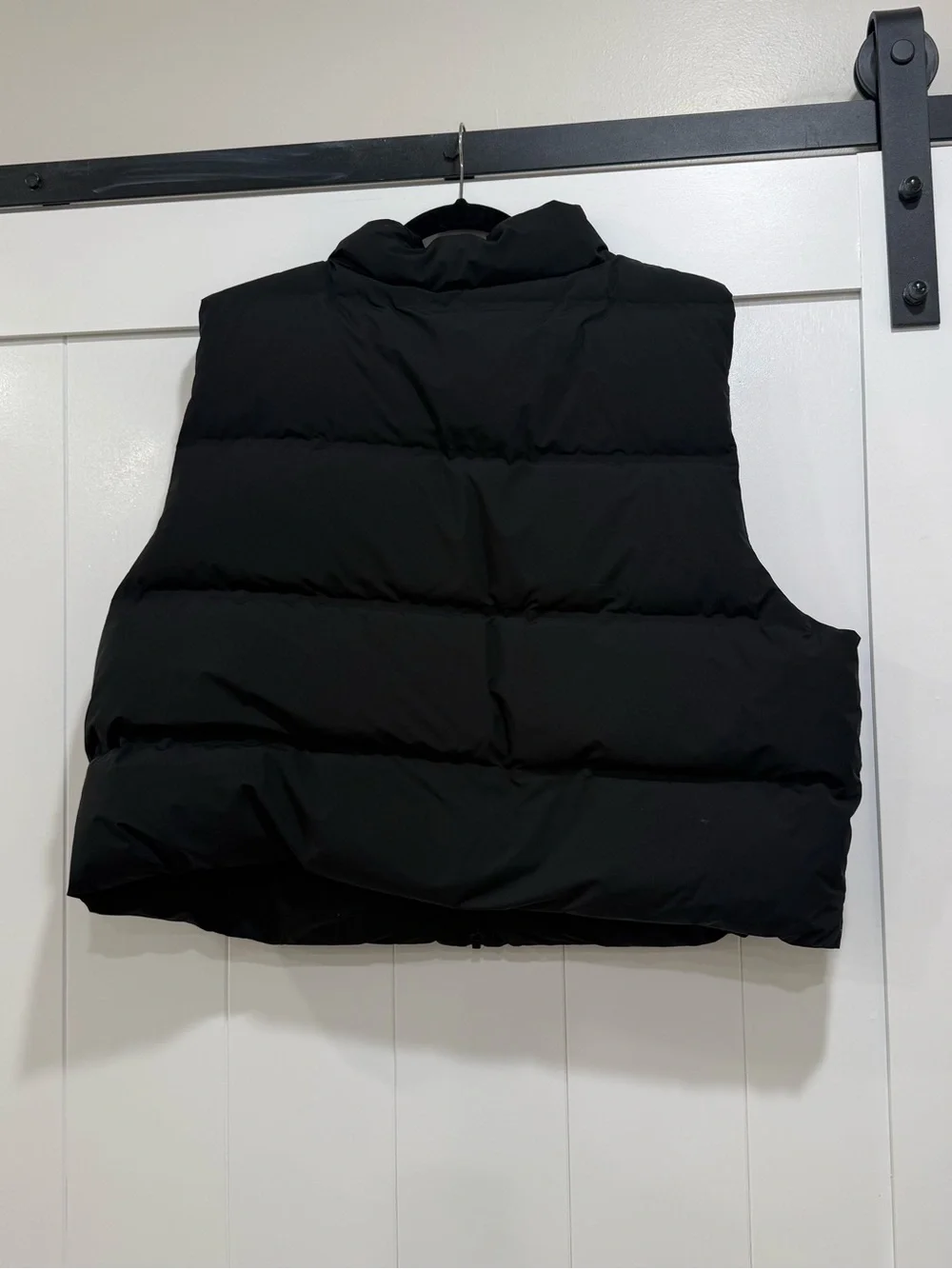 nuuds Black Quilted Puffer Vest with High Collar